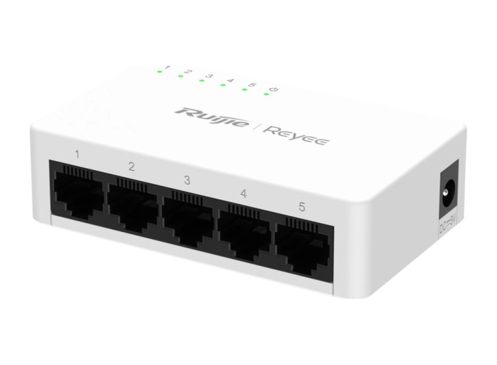 Switch Ruijie RG-ES05G-L 5 cổng Gigabit, ảnh hãng nhìn chéo bên phải