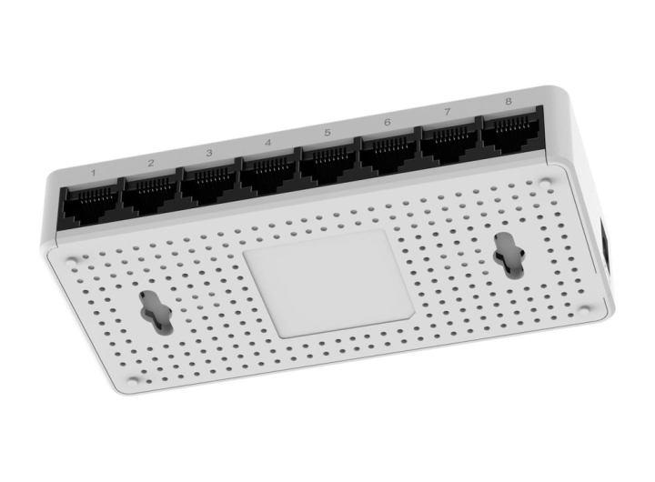 Switch Reyee RG-ES08G-L nhìn chéo phía đáy