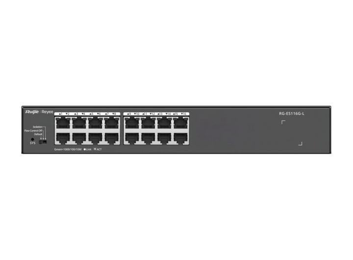 Switch Reyee RG-ES116G-L nhìn thẳng mặt trước