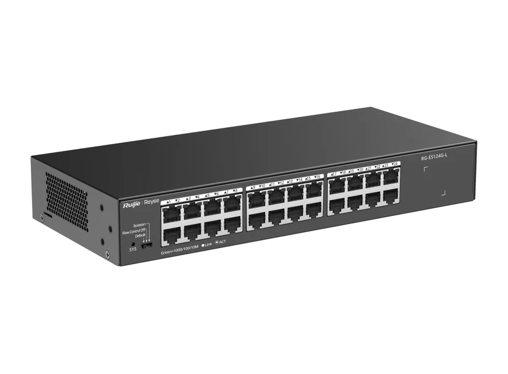 RG-ES124G-L ảnh hãng nhìn chéo từ bên phải
