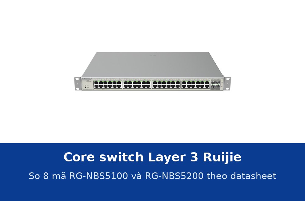 Core switch Layer 3 Ruijie: RG-NBS5100 hay RG-NBS5200, chọn mã nào trong 8 mã
