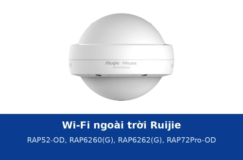 Access point ngoài trời Ruijie: RAP52-OD, RAP6260(G), RAP6262(G), RAP72Pro-OD theo tầm phủ, chuẩn IP và nguồn